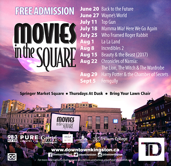 Movies in the square line up Kingston 2019