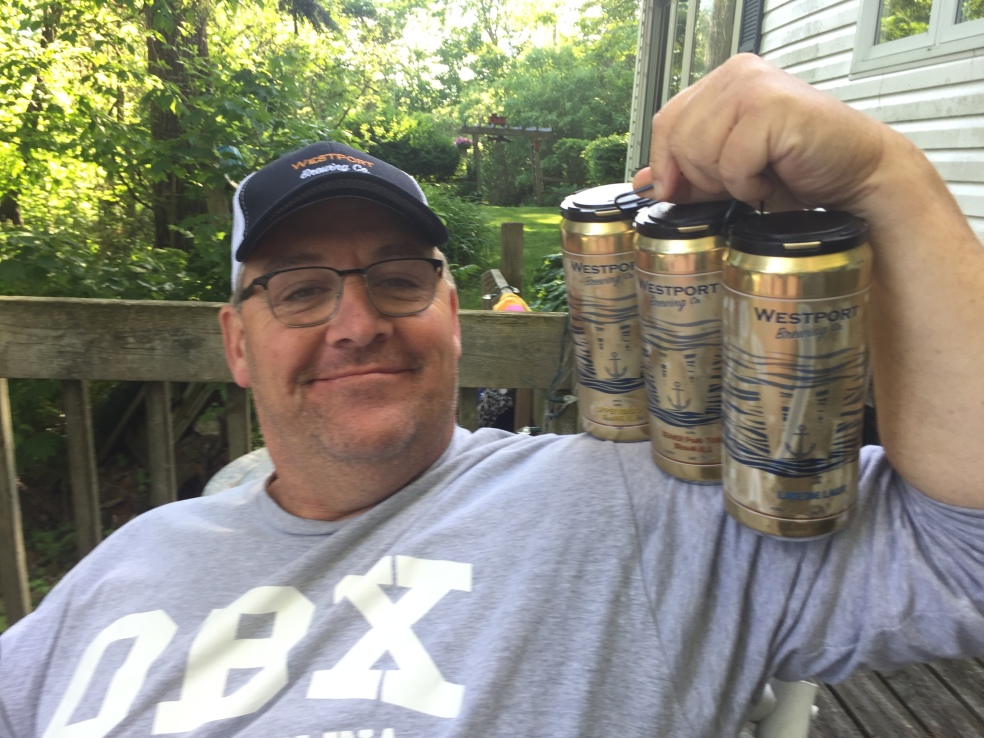 My husband Dave with beer