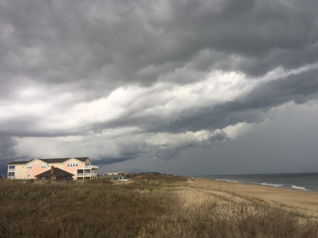 Stormy beach in North Carolina